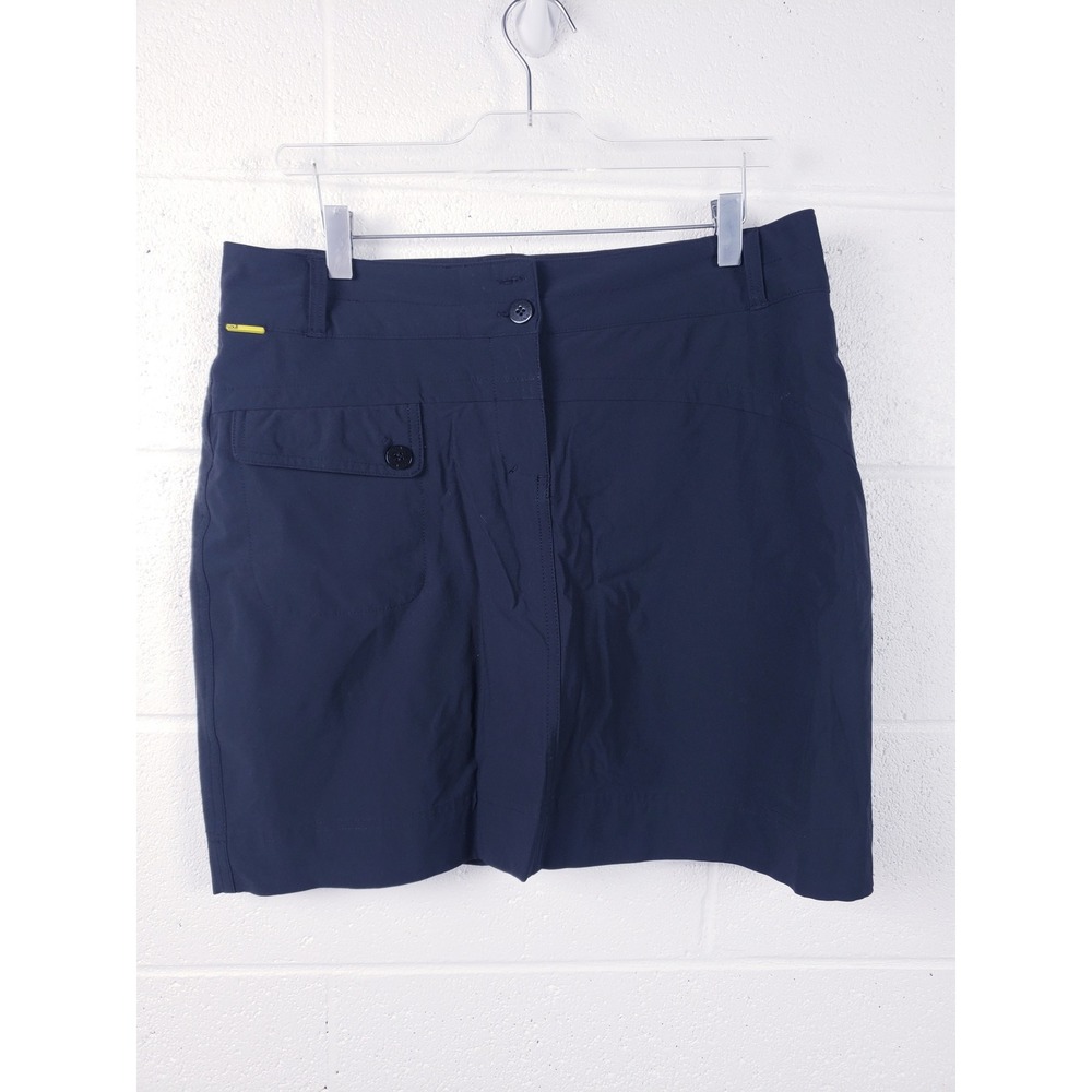 Lole Skort Black Activewear Hiking Golf Skirt Button Zip Pockets Size Large